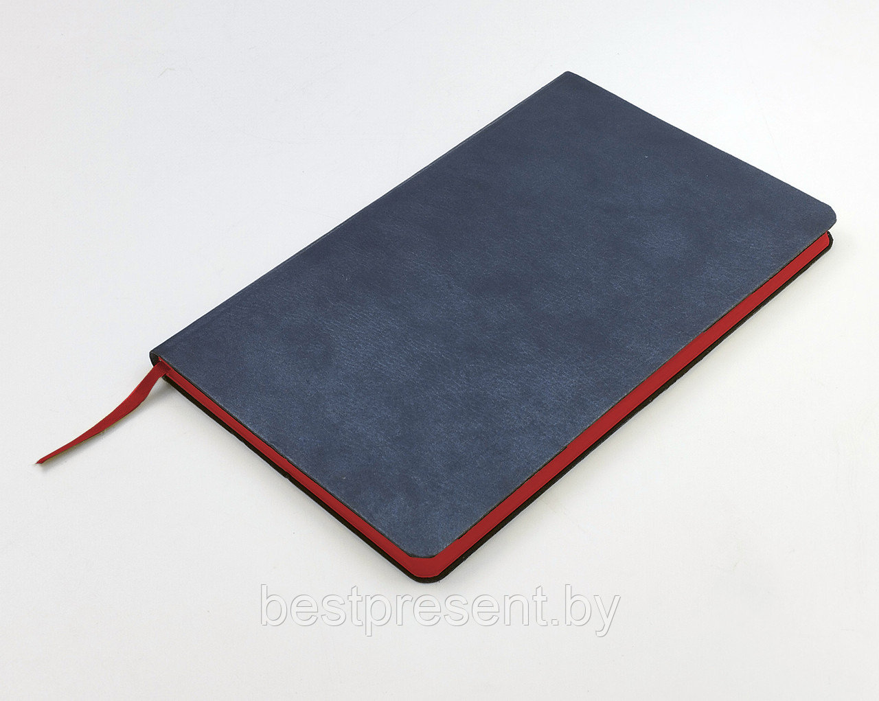 Записная_книга в_линейку V62 13х21 см ARIZONA FLEX синий тонир. бумага красный срез - фото 4 - id-p222561676