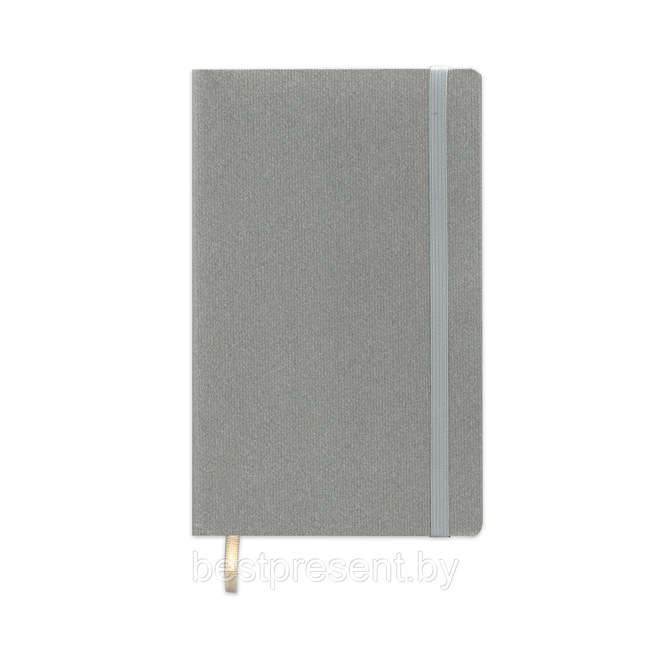 Записная книга V62 13х21 см CORDUROY FLEX серый тонир. бумага зелёный срез - фото 1 - id-p222561677