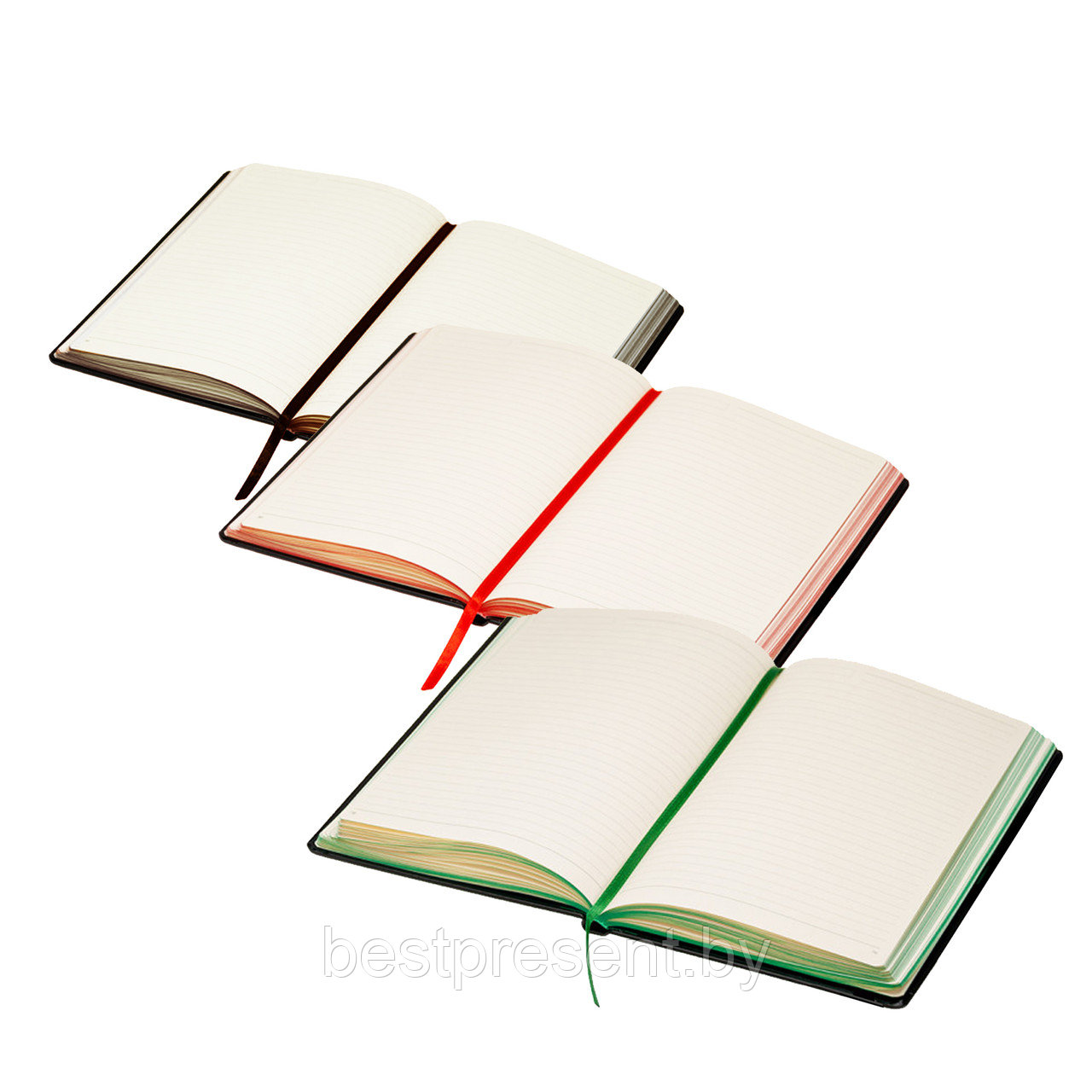 Записная книга V62 13х21 см CORDUROY FLEX серый тонир. бумага зелёный срез - фото 4 - id-p222561677