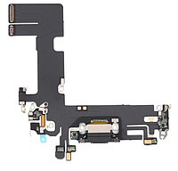 Шлейф с микрофоном, разъемом зарядного Iphone 13 Черный