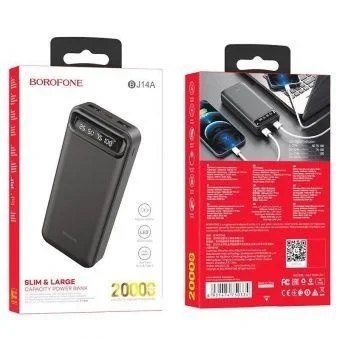 Внешний аккумулятор BOROFONE BJ14A 20000mAh цвет: черный - фото 1 - id-p222563129