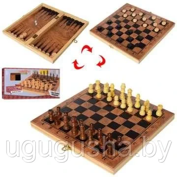 Набор настольных игр 3в1 SP-Sport шахматы, шашки, нарды - фото 3 - id-p222563159
