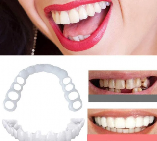 Накладные виниры для зубов Snap-On Smile / Съемные универсальные виниры для ослепительной улыбки 2 шт. (на две, фото 1