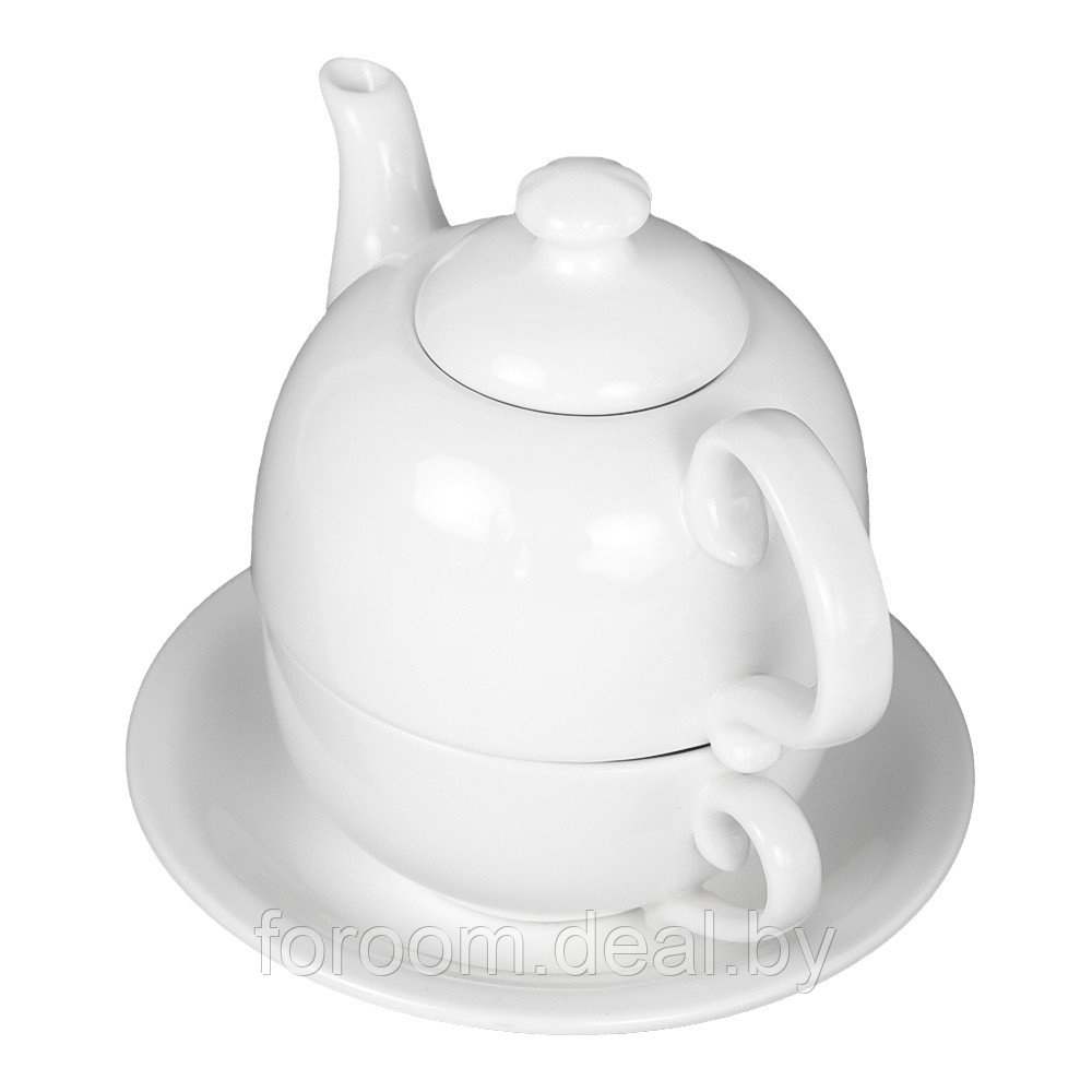Набор чайный (3пр.): чайник заварочный 500мл, чашка 300мл, блюдце (d)15,5см Market Union OE4642 - фото 2 - id-p222562730