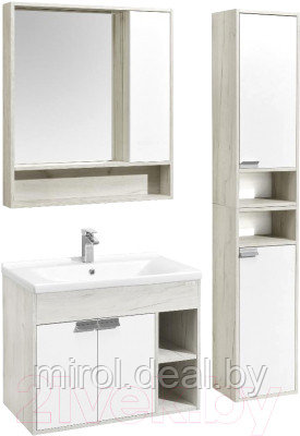 Шкаф с зеркалом для ванной Акватон Флай 80 - фото 3 - id-p222563533