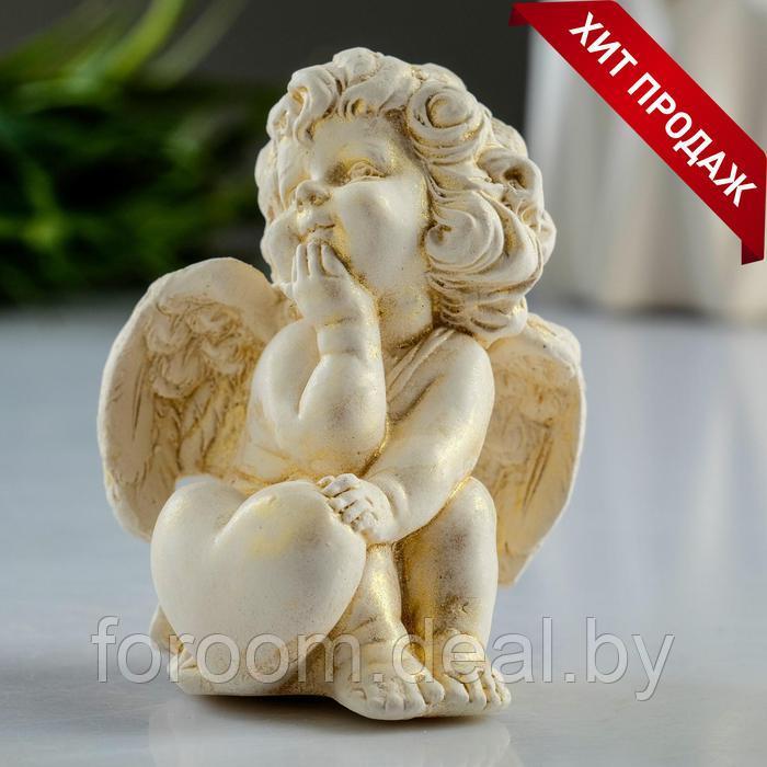 Фигура декоративная "Ангел с сердцем" 6х8х5см с позолотой Хорошие сувениры 6888561 - фото 2 - id-p222562876