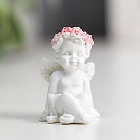 Фигура декоративная "Ангел в венке из роз"  2х1,6х(h)2,9см, микс СимаГлобал  162025