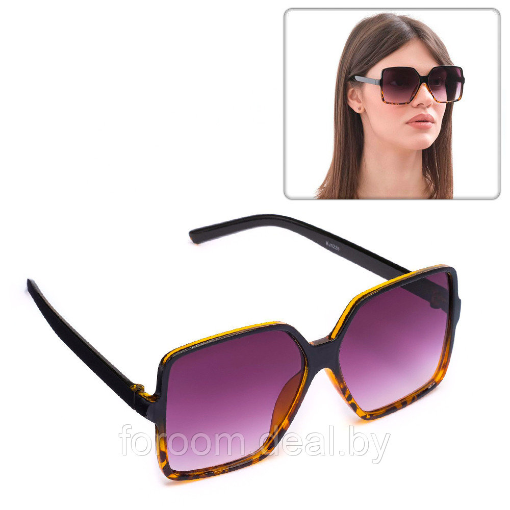 Очки солнцезащитные женские, линзы фиолетовые с градиентом, ширина 14,9см, дужка 13,4см 7673945 - фото 1 - id-p222562935