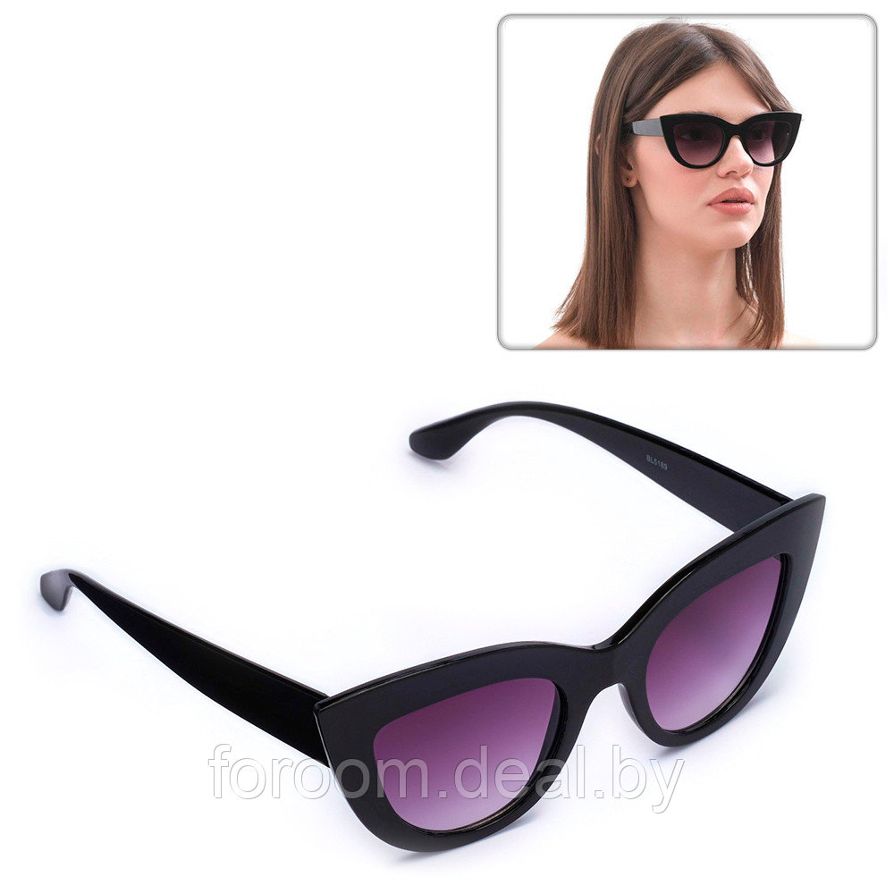 Очки солнцезащитные женские 5,5х4х15см, линзы фиолетовые с градиентом, UV400 Мастер К  3098072