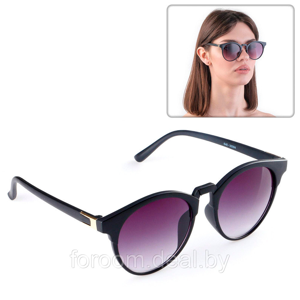 Очки солнцезащитные женские 14,5х14,5х5,7см,линзы фиолетовые с градиентом,  UV400 Мастер К  4703576