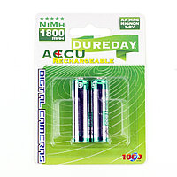 Комплект аккумуляторов HR6 AA 1800 мА-ч (2 шт.) DUREDAY Accu Rechargeable HR6-2B-1800