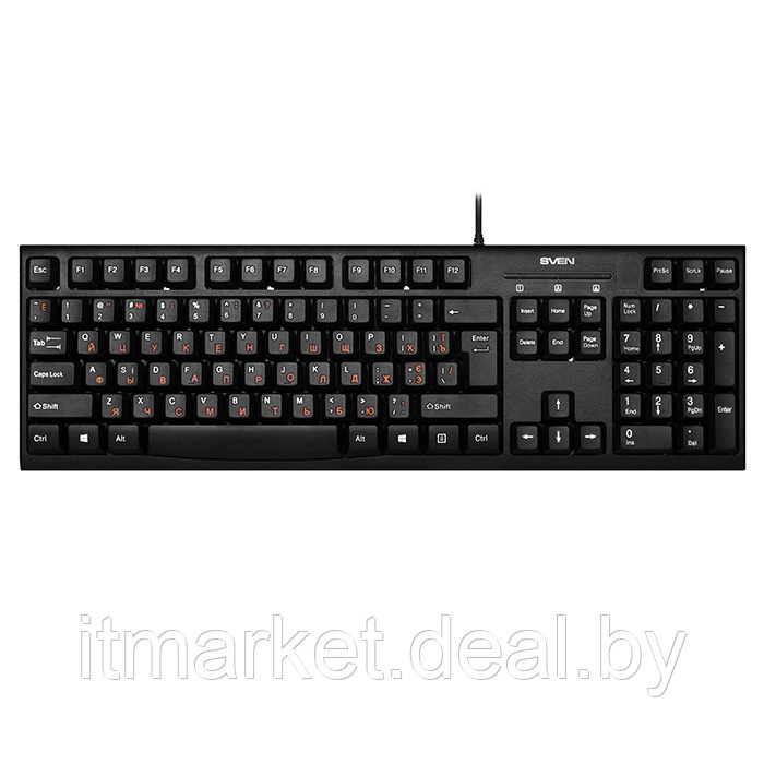 Клавиатура Sven KB-S300 Black (USB) - фото 1 - id-p222558060