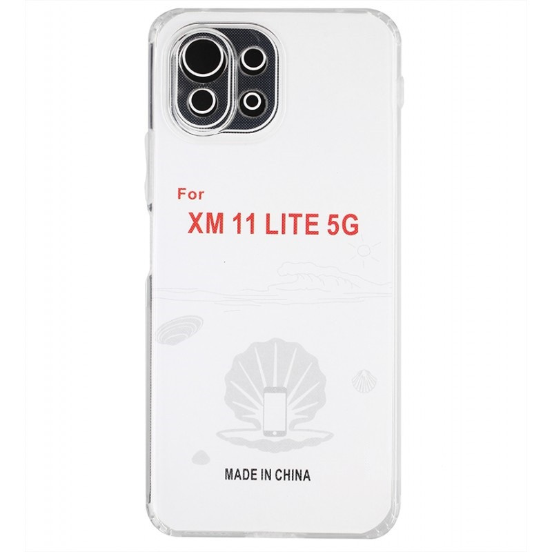 Чехол-накладка для Xiaomi Mi 11 Lite / Mi 11 lite 5g (силикон) прозрачный с защитой камеры - фото 2 - id-p156988207