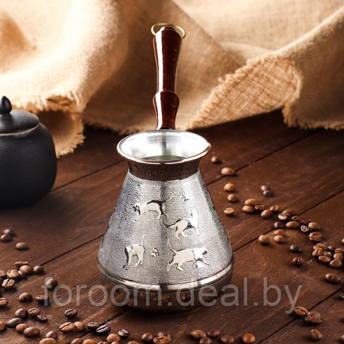 Турка для кофе медная «Кошки» 540мл СимаГлобал 7667640 - фото 2 - id-p222562350