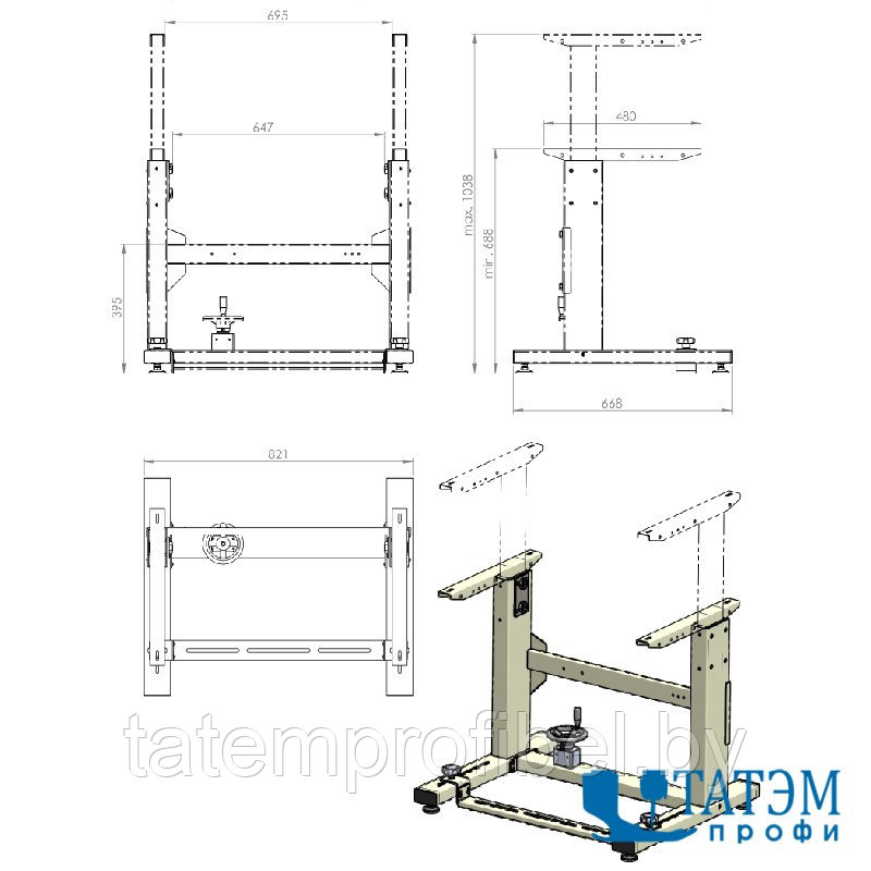 Станина стола для швейных машин Rexel HDP-1MS (ручной стандарт) - фото 3 - id-p222569862