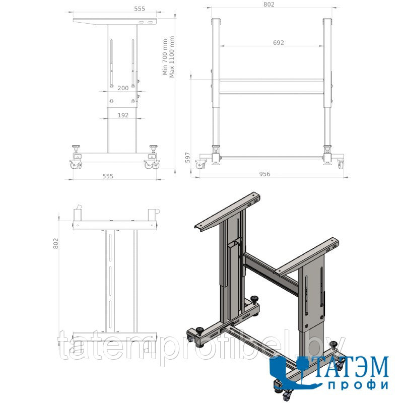 Станина стола для швейных машин Rexel REX-3 - фото 6 - id-p222569863
