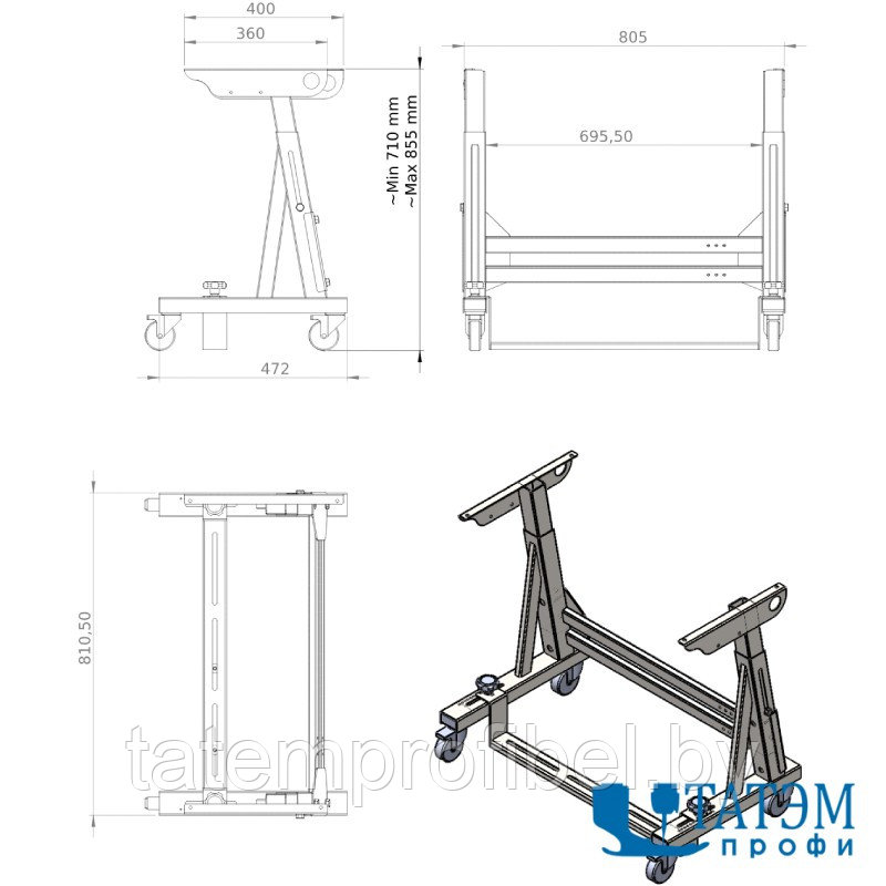 Станина стола для швейных машин Rexel REX-2HD - фото 5 - id-p222569866