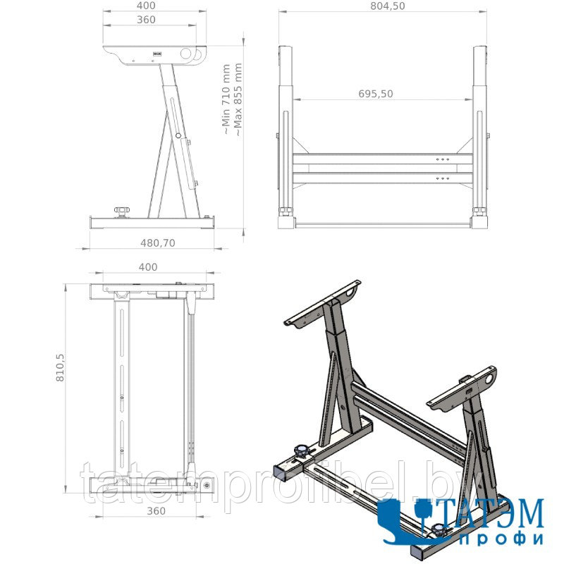 Станина стола для швейных машин Rexel REX-1HD - фото 5 - id-p222569867