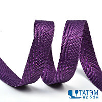 Лента киперная металлизированная 13 мм, лиловый с фиолетовым, уп. 50 м