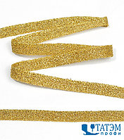 Тесьма трикотажная Лампас 10 мм, арт. KTS1410, золото, уп. 64 м