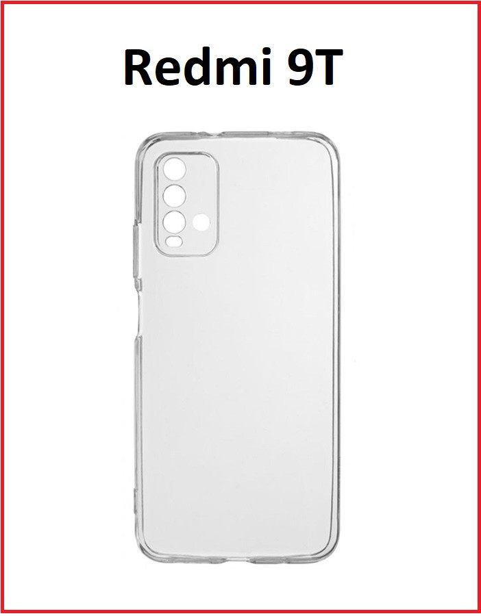 Чехол-накладка для Xiaomi Redmi 9T (силикон) прозрачный с защитой камеры - фото 1 - id-p149397503