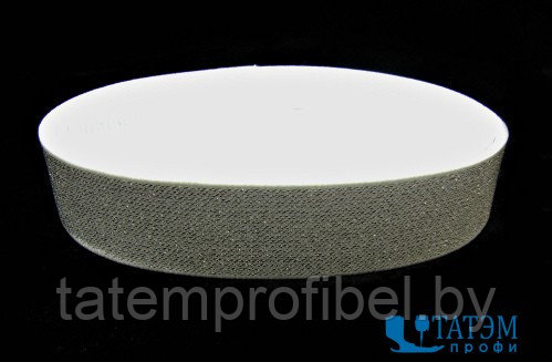 Лента эластичная декоративная (резинка) 28 мм белое серебро, уп 10 м - фото 1 - id-p222570073