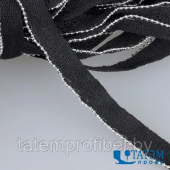 Кант с бусами 12 мм, черный - фото 1 - id-p222570097