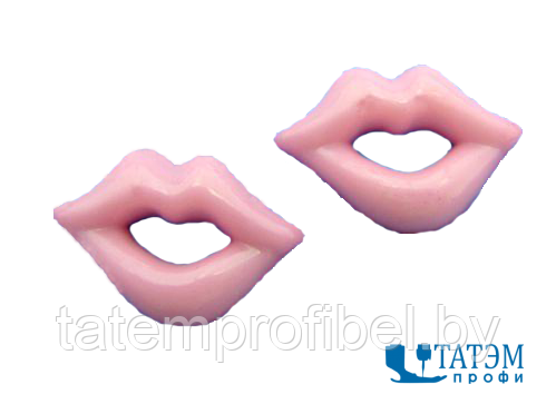 Рот большой для игрушек 19 х 13 мм, 21 х 15 мм, розовый, уп. 100 шт