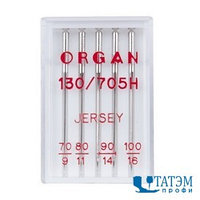 Иглы ORGAN Jersey 130/705H №70-№100, упак. 5 шт