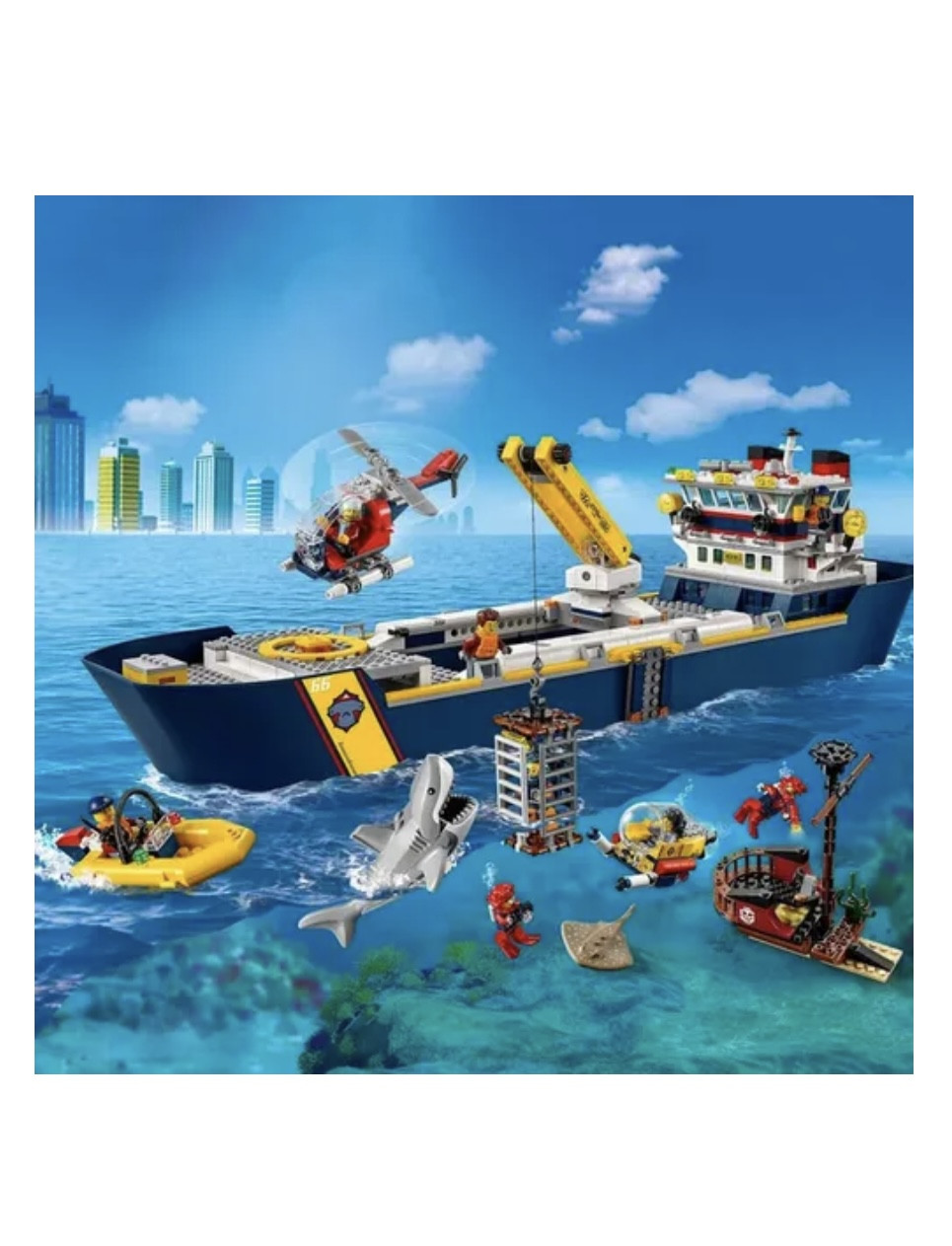 11617 Конструктор LARI Океан: исследовательское судно, аналог Лего LEGO City Ocean Exploration Ship 60266 - фото 2 - id-p222572754