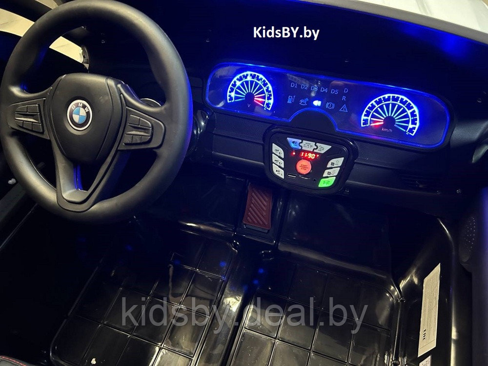 Детский электромобиль RiverToys K070PX (белый) BMW Полноприводный Двухместный - фото 3 - id-p218320524