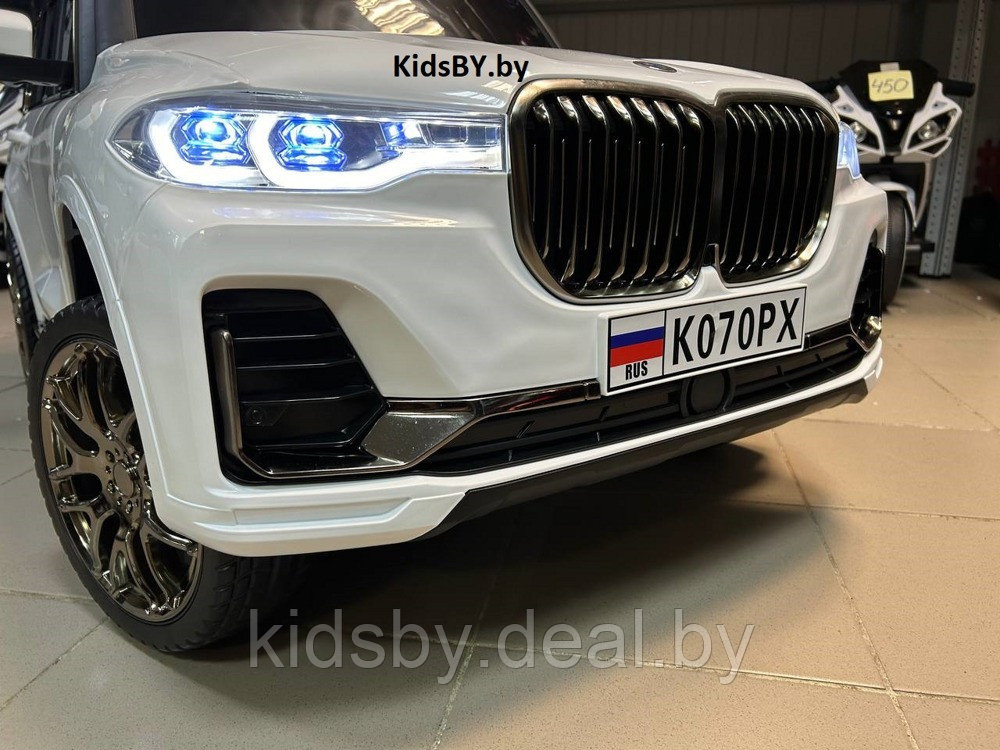 Детский электромобиль RiverToys K070PX (белый) BMW Полноприводный Двухместный - фото 6 - id-p218320524
