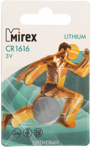 Батарейка литиевая дисковая Mirex Lithium CR1616, 3V - фото 1 - id-p220797293