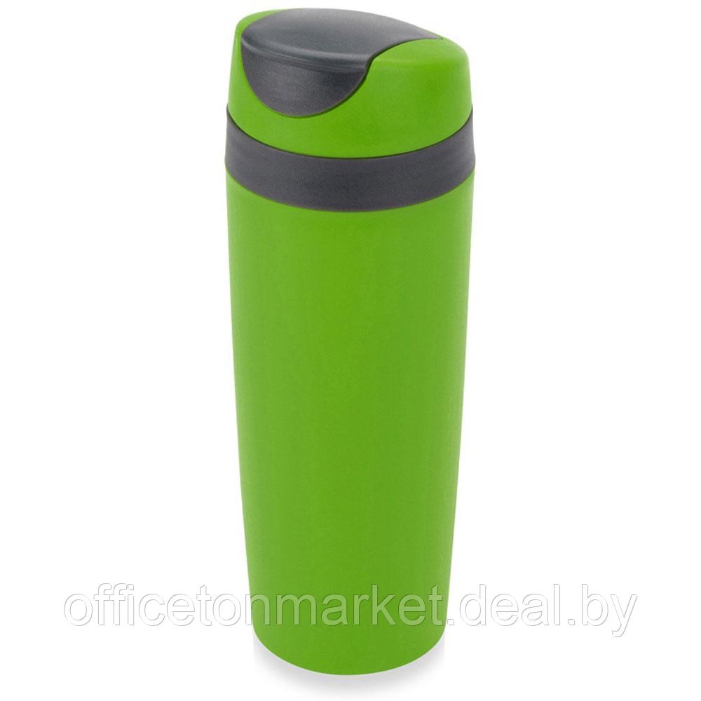 Кружка термическая "Лайт", пластик, 450 мл, зеленый, темно-серый - фото 1 - id-p222575908
