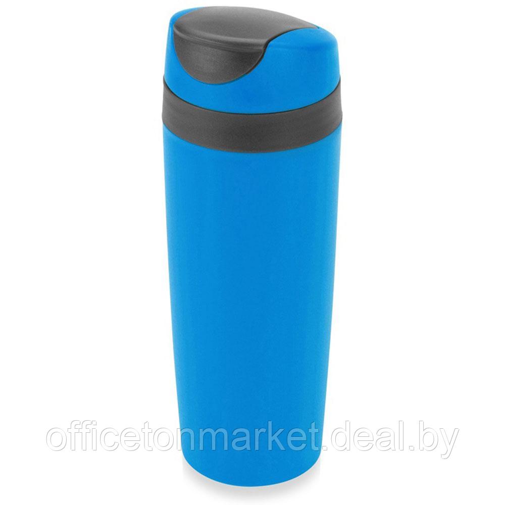 Кружка термическая "Лайт", пластик, 450 мл, голубой, темно-серый - фото 1 - id-p222575911