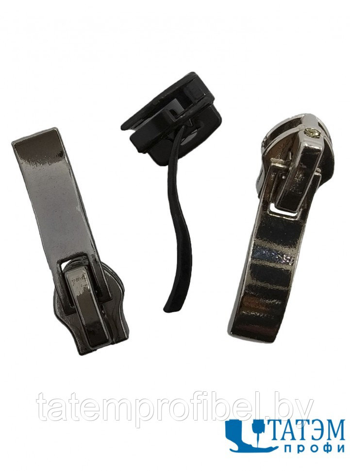 Бегунок для спирали Т-7 (обувной), декор V74C, черный (500 шт) - фото 2 - id-p222579197