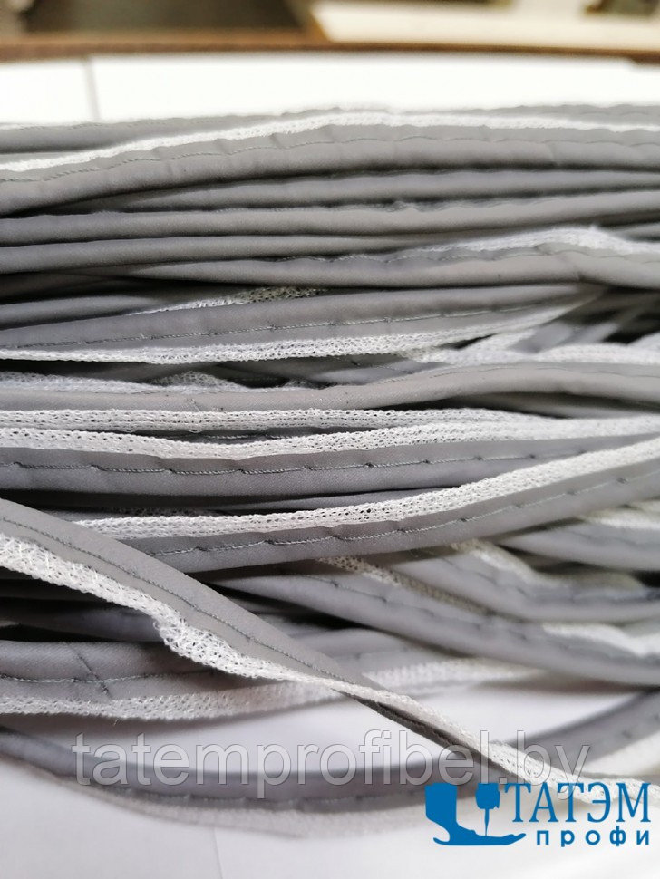 Кант СВ, 10 мм, арт. T202, 100% пэ, 40 cpl, цв. серый, 100 м