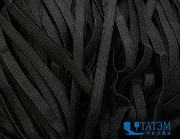 Резинка 10 мм, вязаная, басмы 100 м, черная