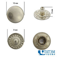 Кнопка 10 мм VT-2 (антик/никель/оксид/ч.ник), уп. 1440 шт, Турция