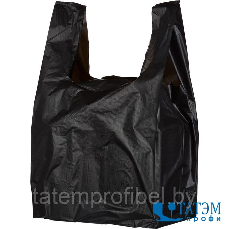 Пакет-майка ПНД 35 х 65 см, черный (25 мкм) - фото 2 - id-p222580193