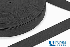 Резинка 30 мм тканая, рулон 40 м, черная