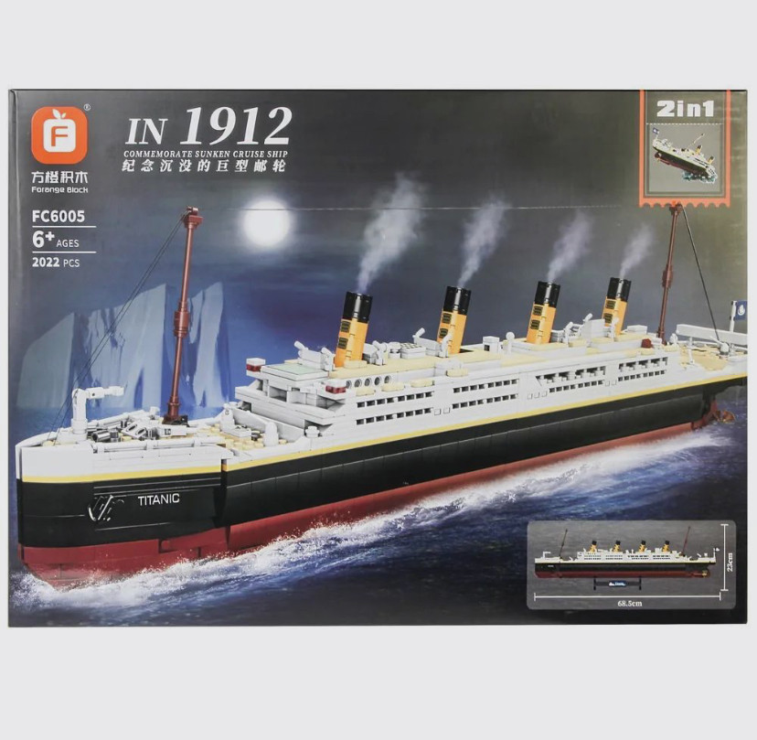 Конструктор 2 в 1 Титаник 1912 / 2022 детали - фото 2 - id-p222582737
