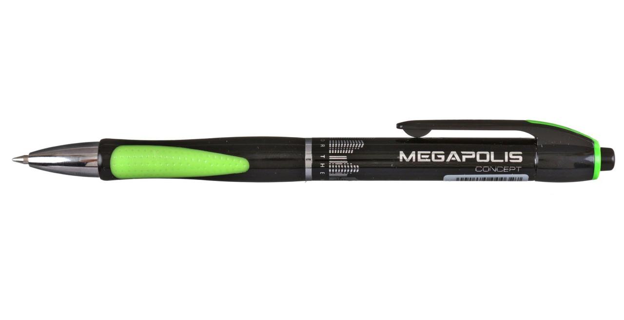 Ручка шариковая автоматическая Megapolis Concept корпус черный (цвет вставки ассорти), стержень черный - фото 2 - id-p222583258