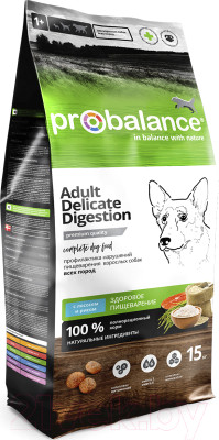 Сухой корм для собак ProBalance Delicate Digestion с лососем и рисом - фото 1 - id-p220206278