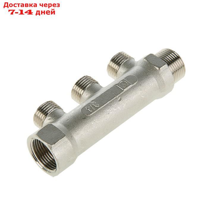 Коллектор Valtec, 3/4" х 1/2" 3 выхода, с наружной резьбой - фото 2 - id-p222541285