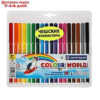 Фломастеры 18 цветов, Centropen 7550/18 ТП Colour World, линия 1.0 мм