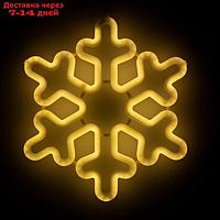 Фигура светодиодная "Снежинка" 30х30х2 см, фиксинг, 220 В, Т/БЕЛЫЙ