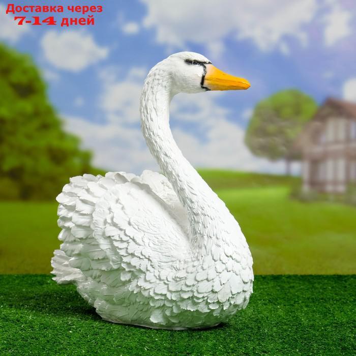 Садовая фигура "Лебедь" средний белый 43*38*20см гипс - фото 1 - id-p222539807