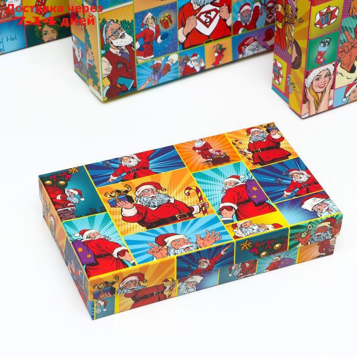 Набор коробок 4 в 1 "Рop-art новогодний 1", 30 х 20 х 8 - 24 х 14 х 5 см - фото 3 - id-p222540322