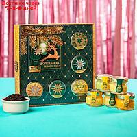 Подарочный набор "Волшебного нового года": чай чёрный "Лесные ягоды" (50 г.), крем-мед (5 шт. x 30 г.)